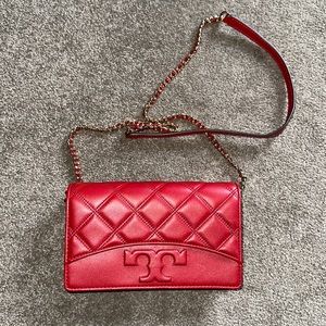 Tory Burch Red Women's Savannah Crossbody Bag